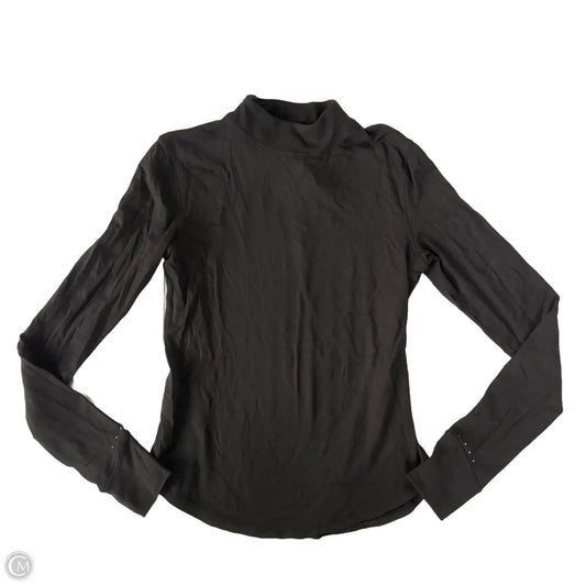 Athletic Top Long Sleeve Collar By Lululemon In Black, Size: S