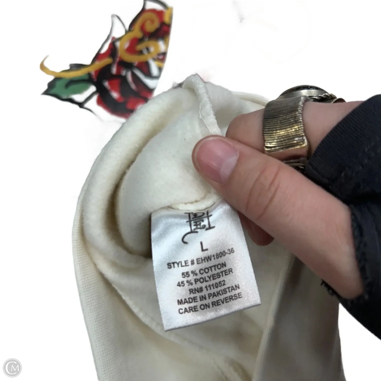 Jacket Other By Ed Hardy In Cream, Size: L