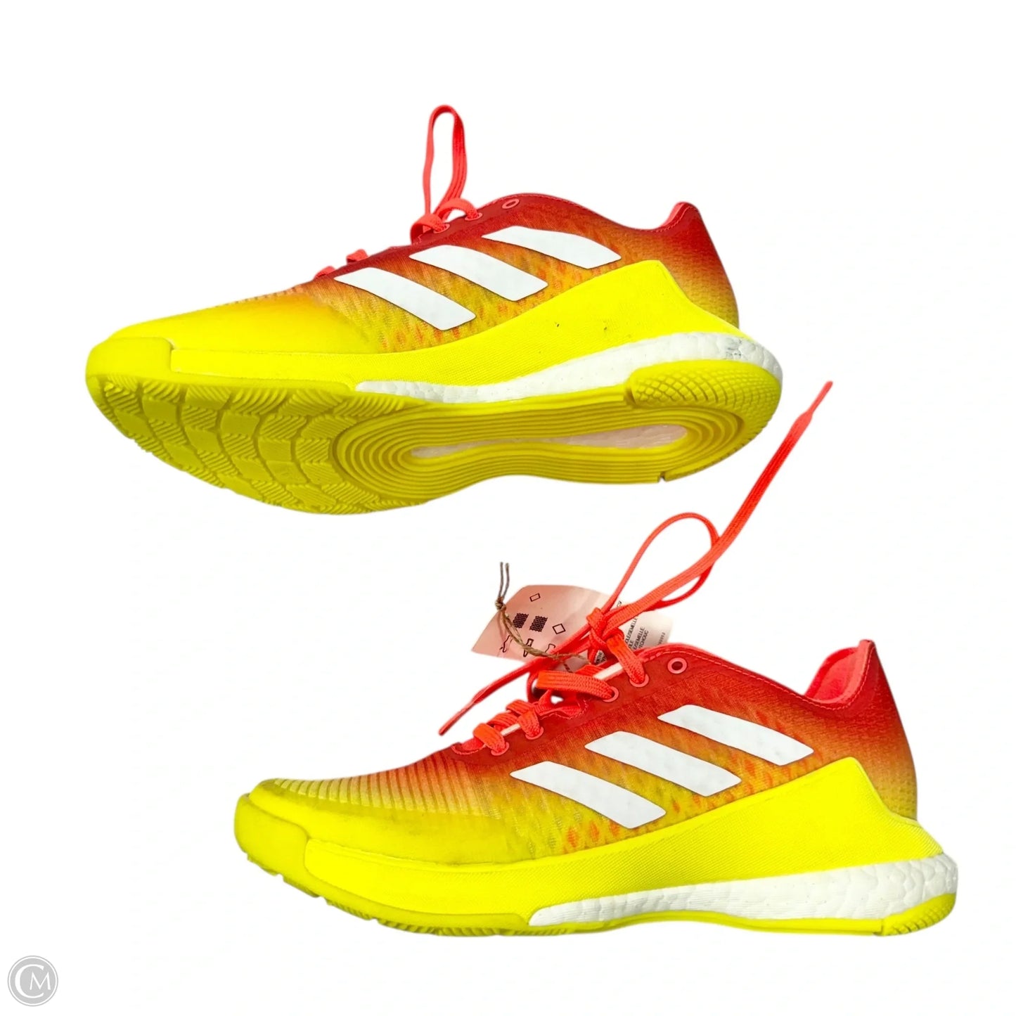 Shoes Athletic By Adidas In Orange & Yellow, Size: 5