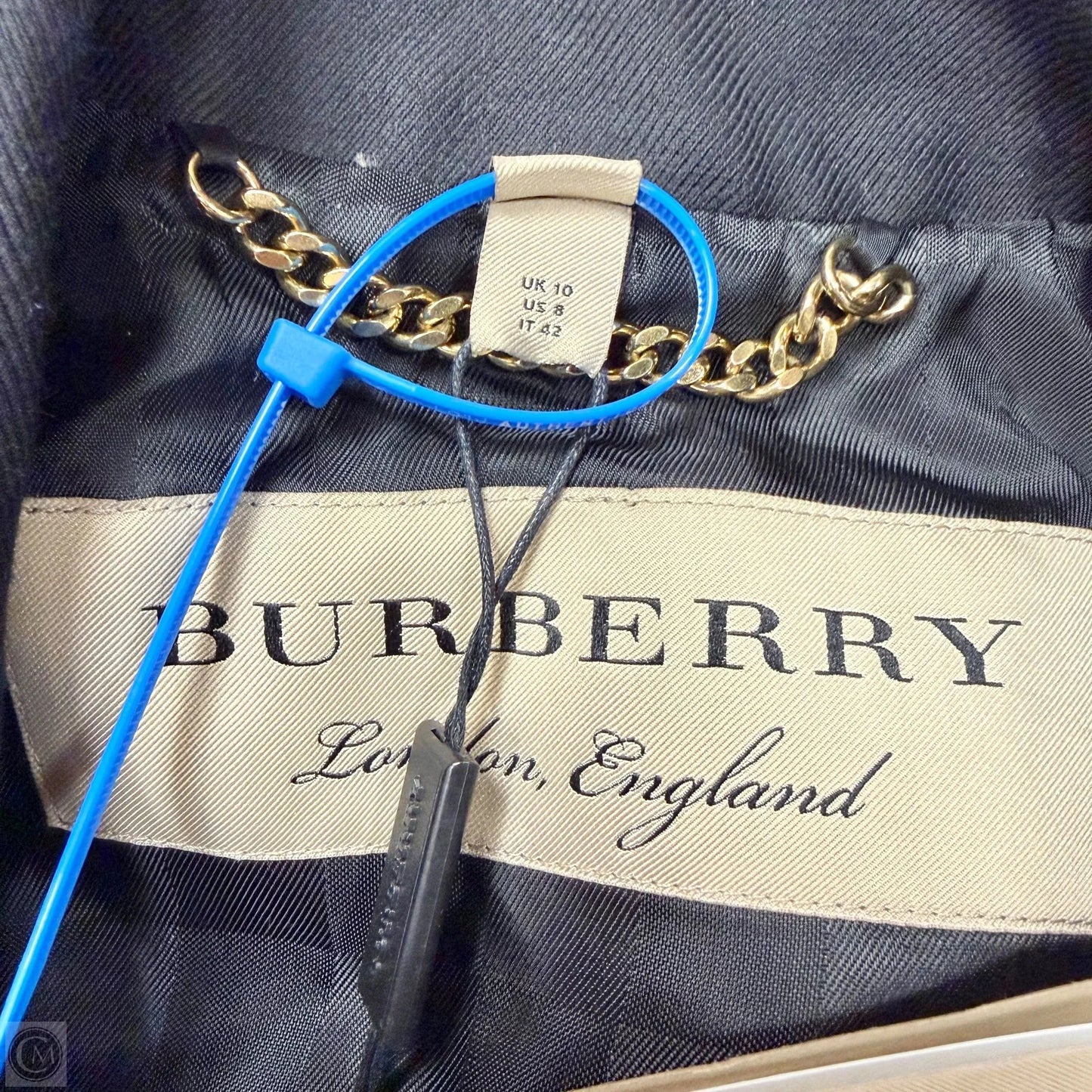 Blazer Luxury Designer By Burberry In Black, Size: M