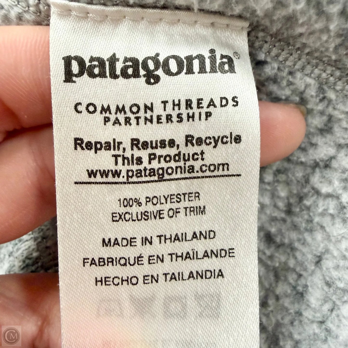 Jacket Fleece By Patagonia In Grey, Size: Xs