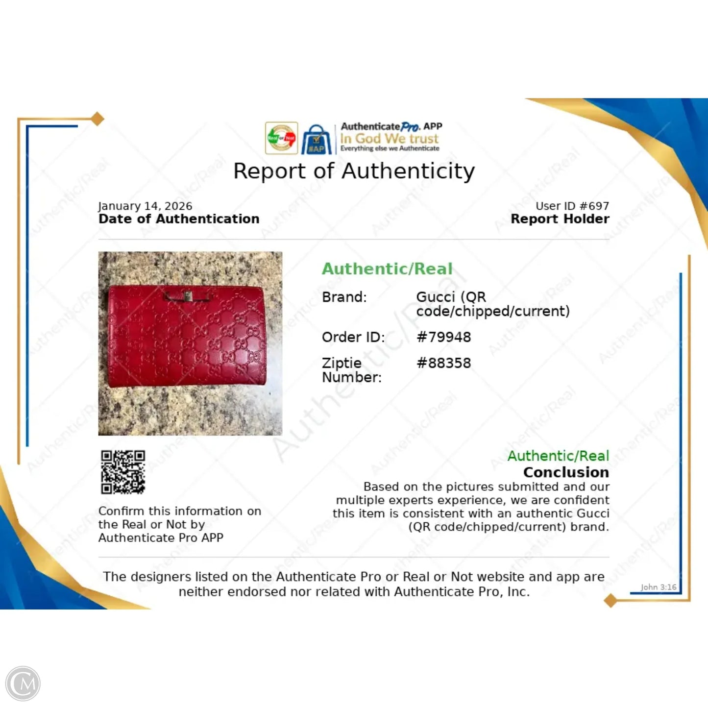 Crossbody Luxury Designer By Gucci, Size: Medium