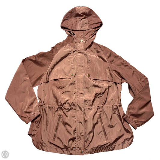Jacket Windbreaker By Cavalini In Pink, Size: 1x