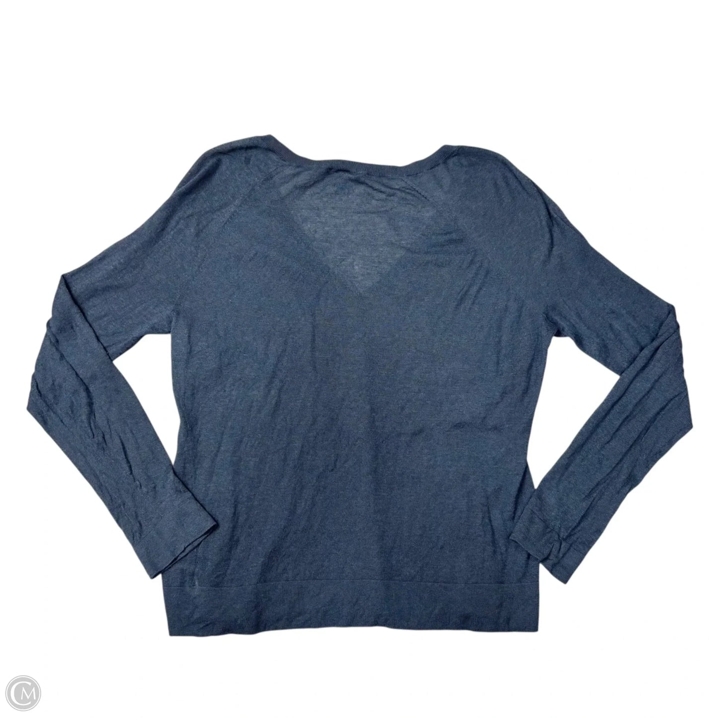 Top Long Sleeve Designer By Lafayette 148 In Blue, Size: L