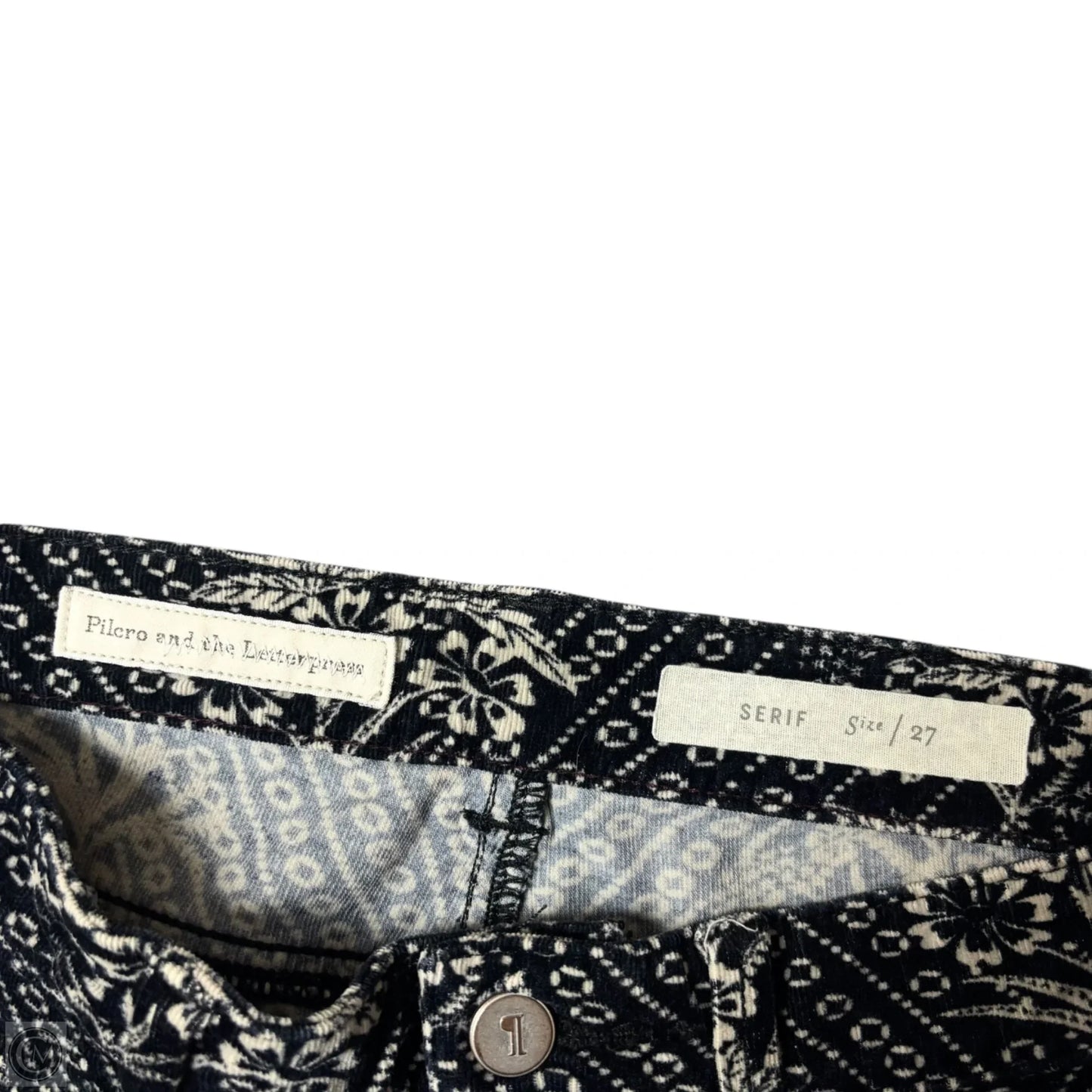 Pants Corduroy By Pilcro In Black & Cream, Size: 4