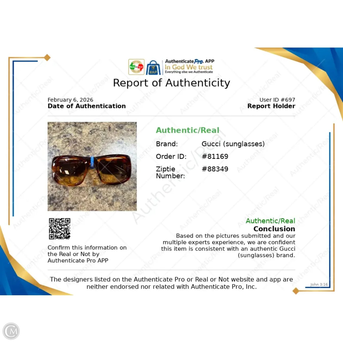 Sunglasses Luxury Designer By Gucci