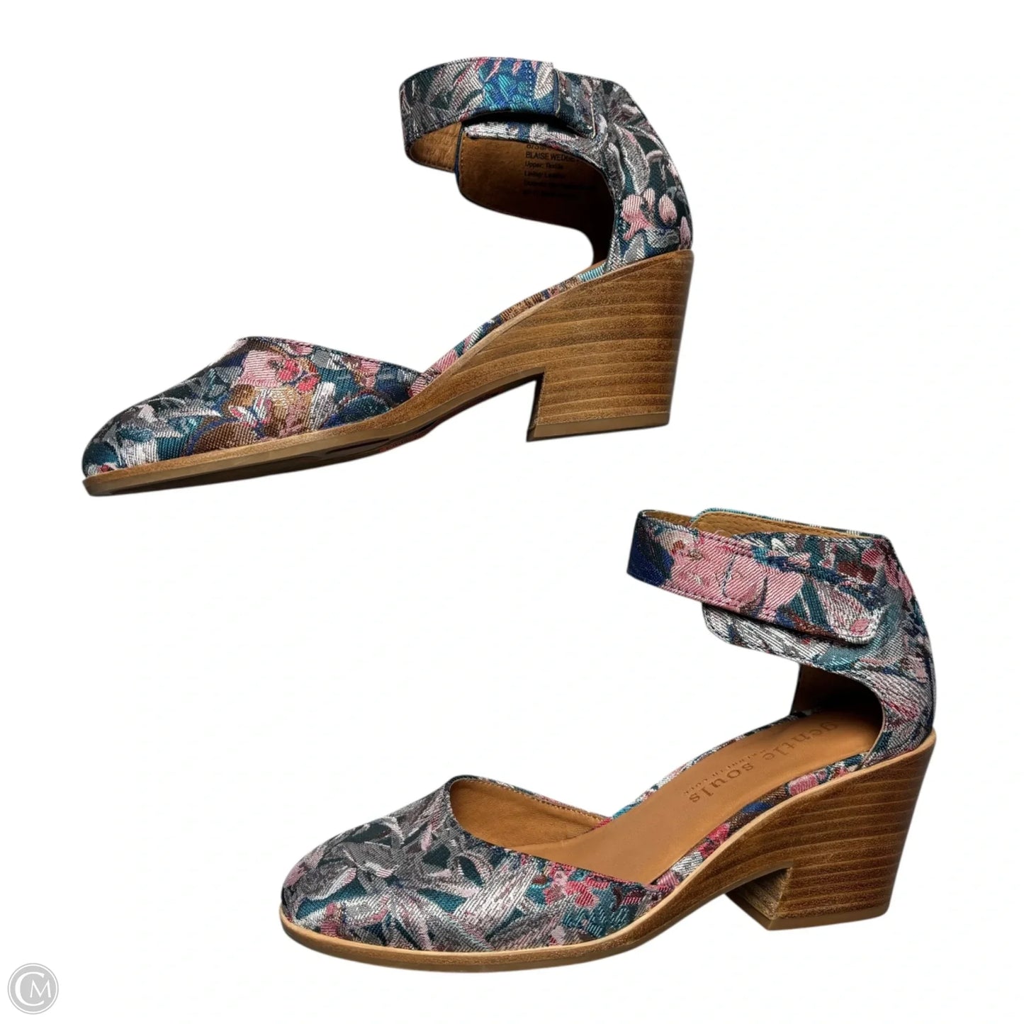 Shoes Heels Block By Gentle Souls In Floral Print, Size: 8
