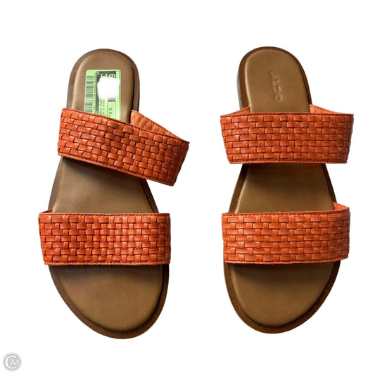 Sandals Flats By Aldo In Brown & Orange, Size: 8.5