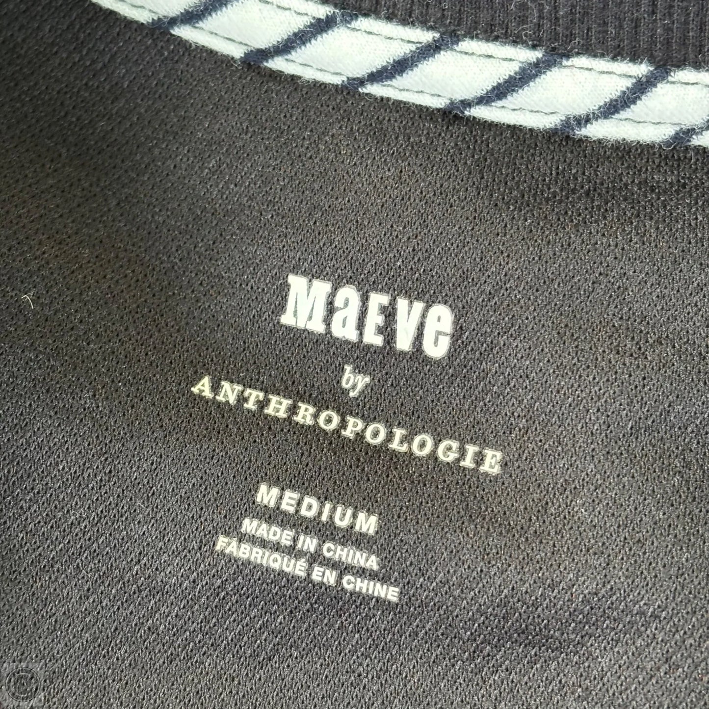 Top Long Sleeve By Maeve In Black, Size: M
