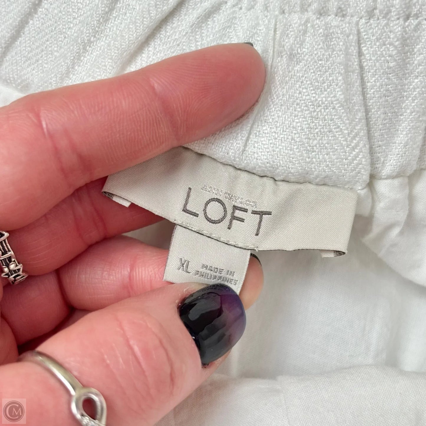 Skirt Midi By Loft In White, Size: Xl