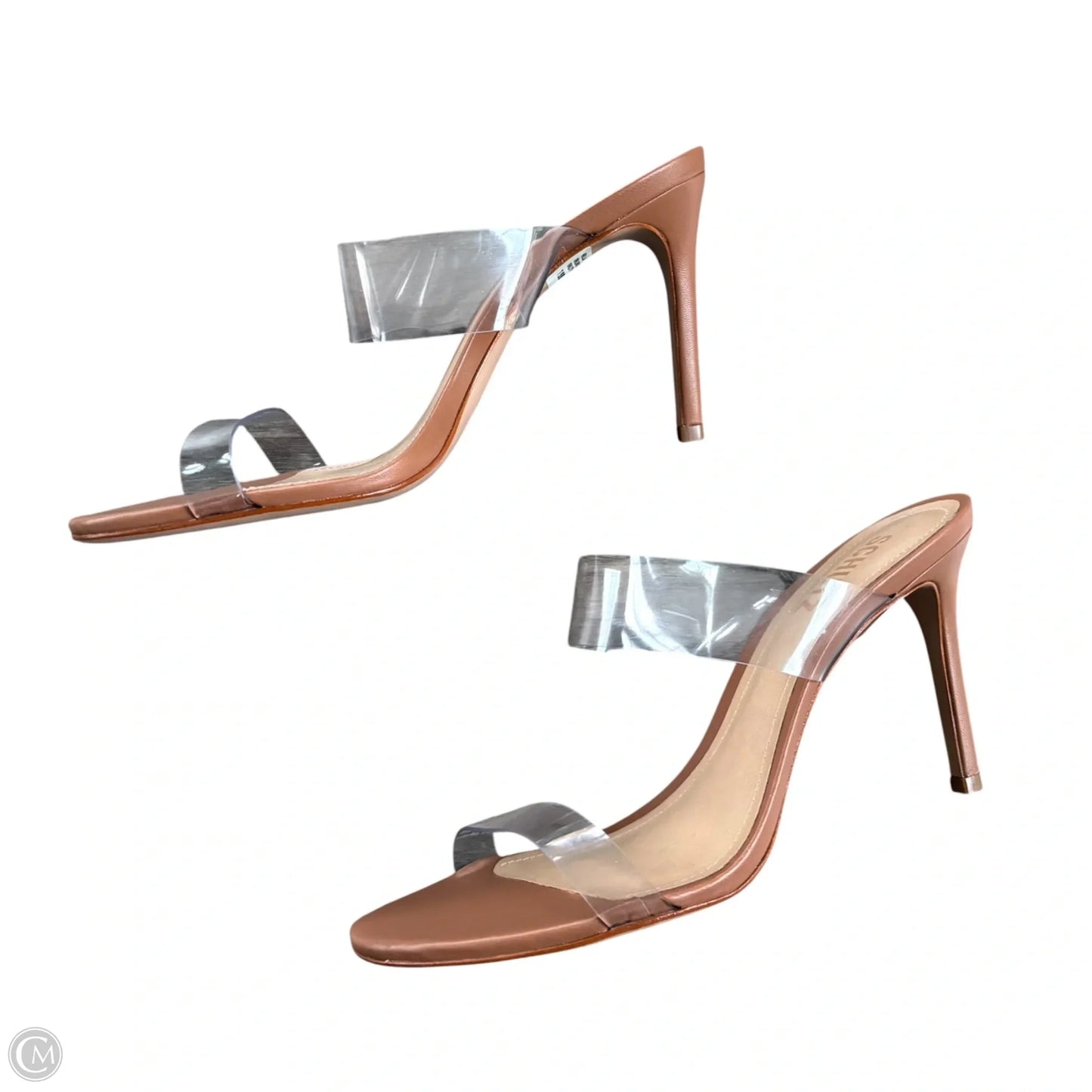 Sandals Heels Stiletto By Schutz In Tan, Size: 7.5