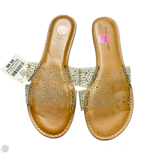 Sandals Flats By Rock And Candy In Brown & Silver, Size: 11