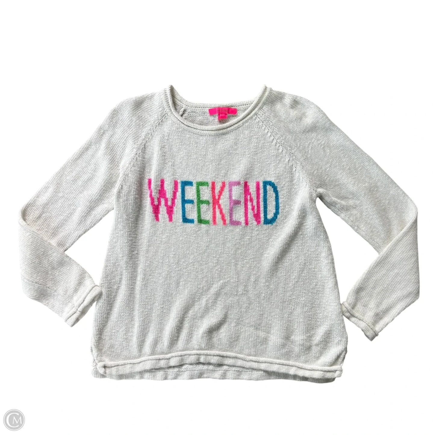 Sweater Designer By Lilly Pulitzer In White, Size: L