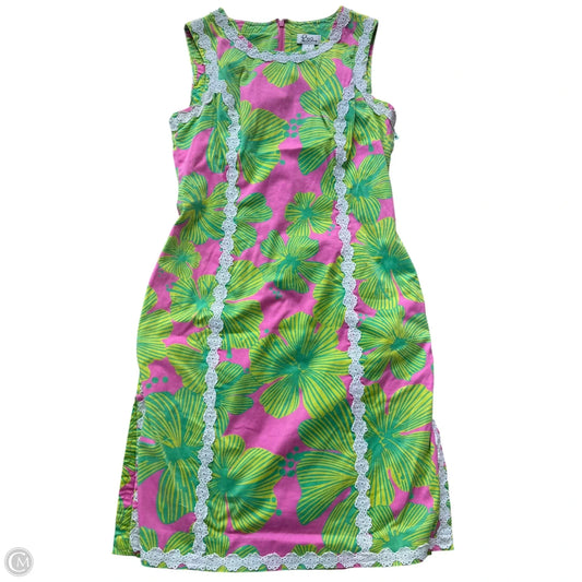 Dress Designer By Lilly Pulitzer In Green & Pink, Size: M