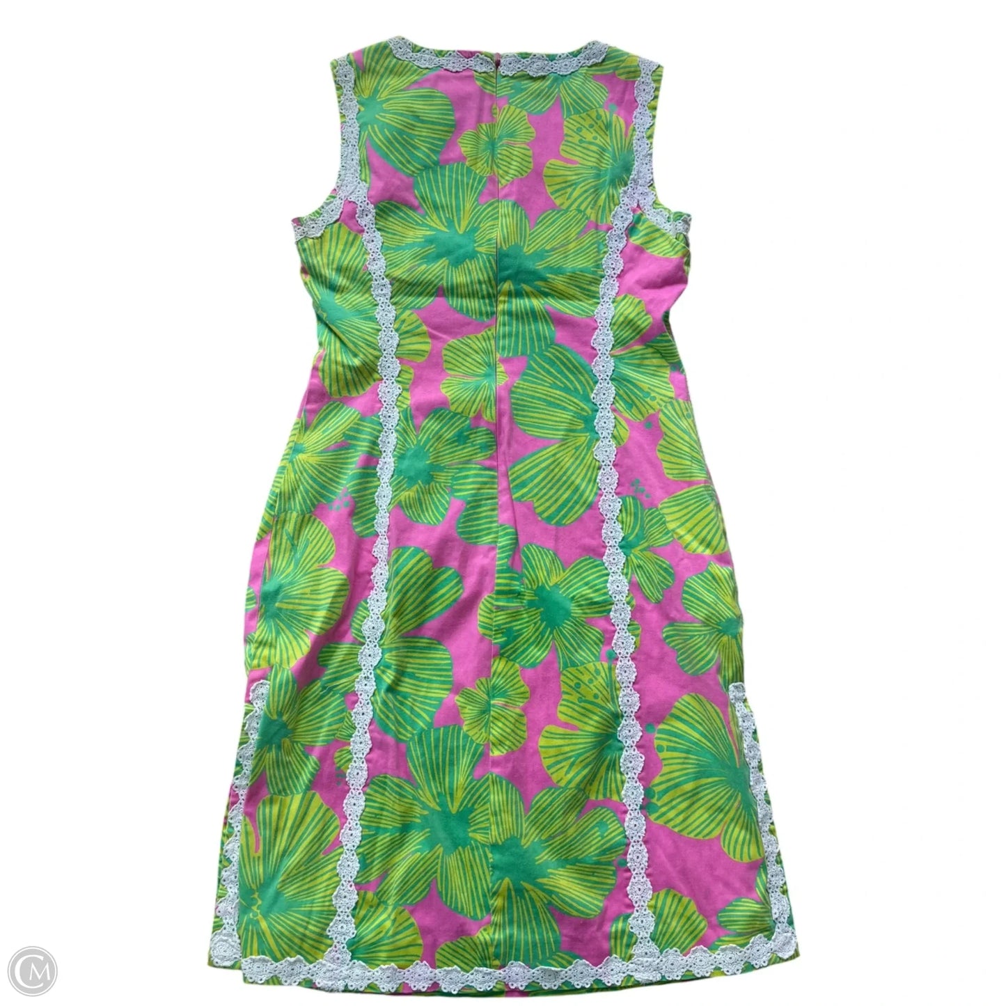 Dress Designer By Lilly Pulitzer In Green & Pink, Size: M