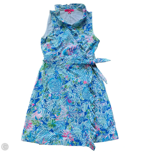 Dress Designer By Lilly Pulitzer In Blue & Green, Size: M