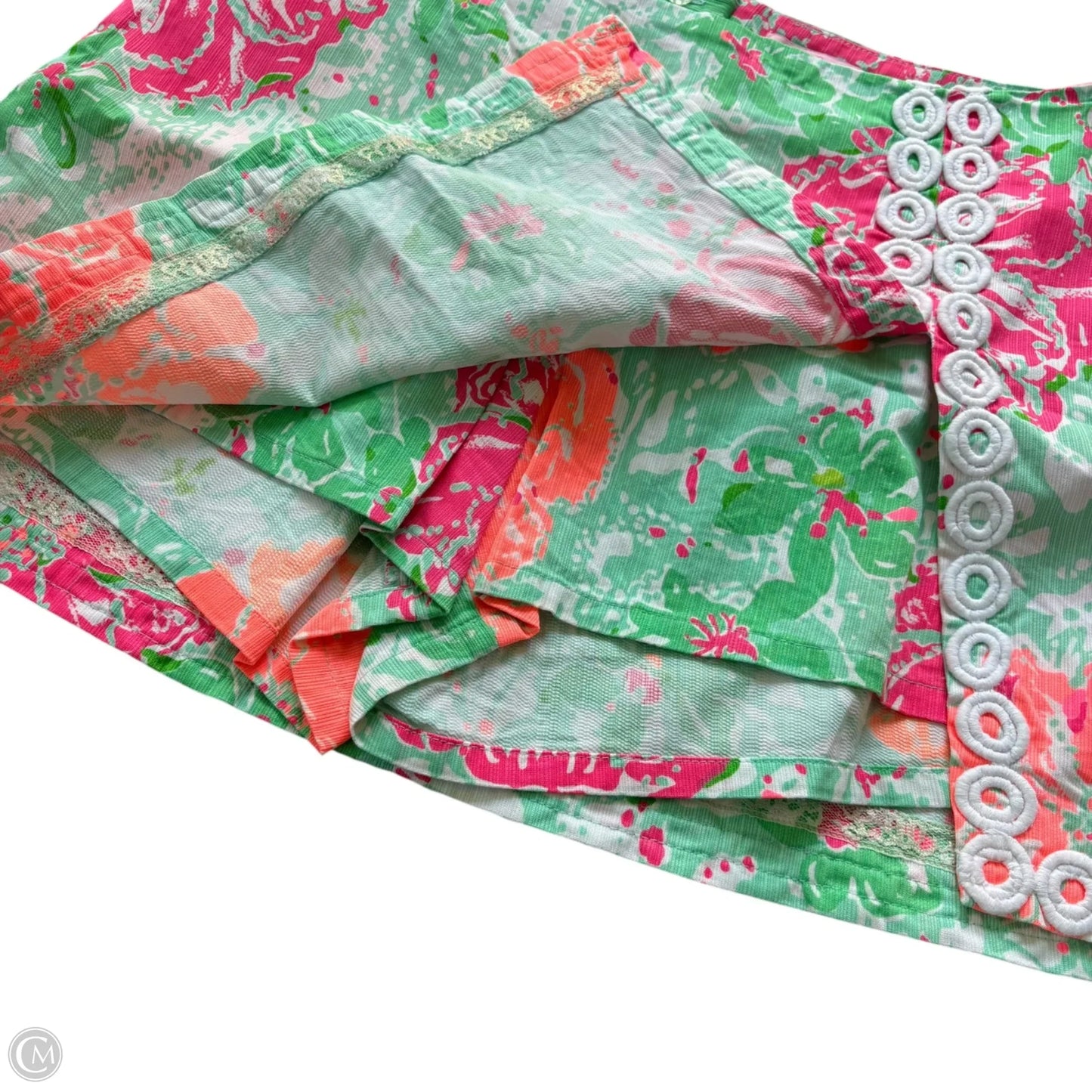 Skirt Designer By Lilly Pulitzer In Green & Pink, Size: 6