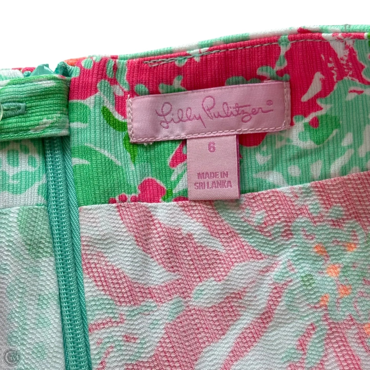 Skirt Designer By Lilly Pulitzer In Green & Pink, Size: 6