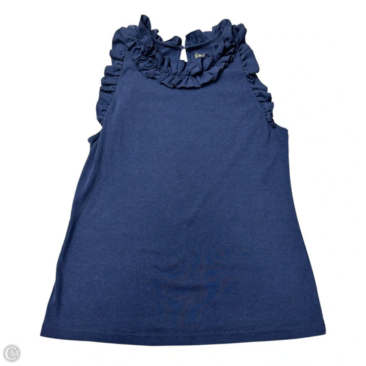 Top Sleeveless Designer By Lilly Pulitzer In Navy, Size: L