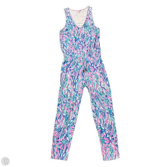 Jumpsuit Designer By Lilly Pulitzer In Blue & Pink, Size: M