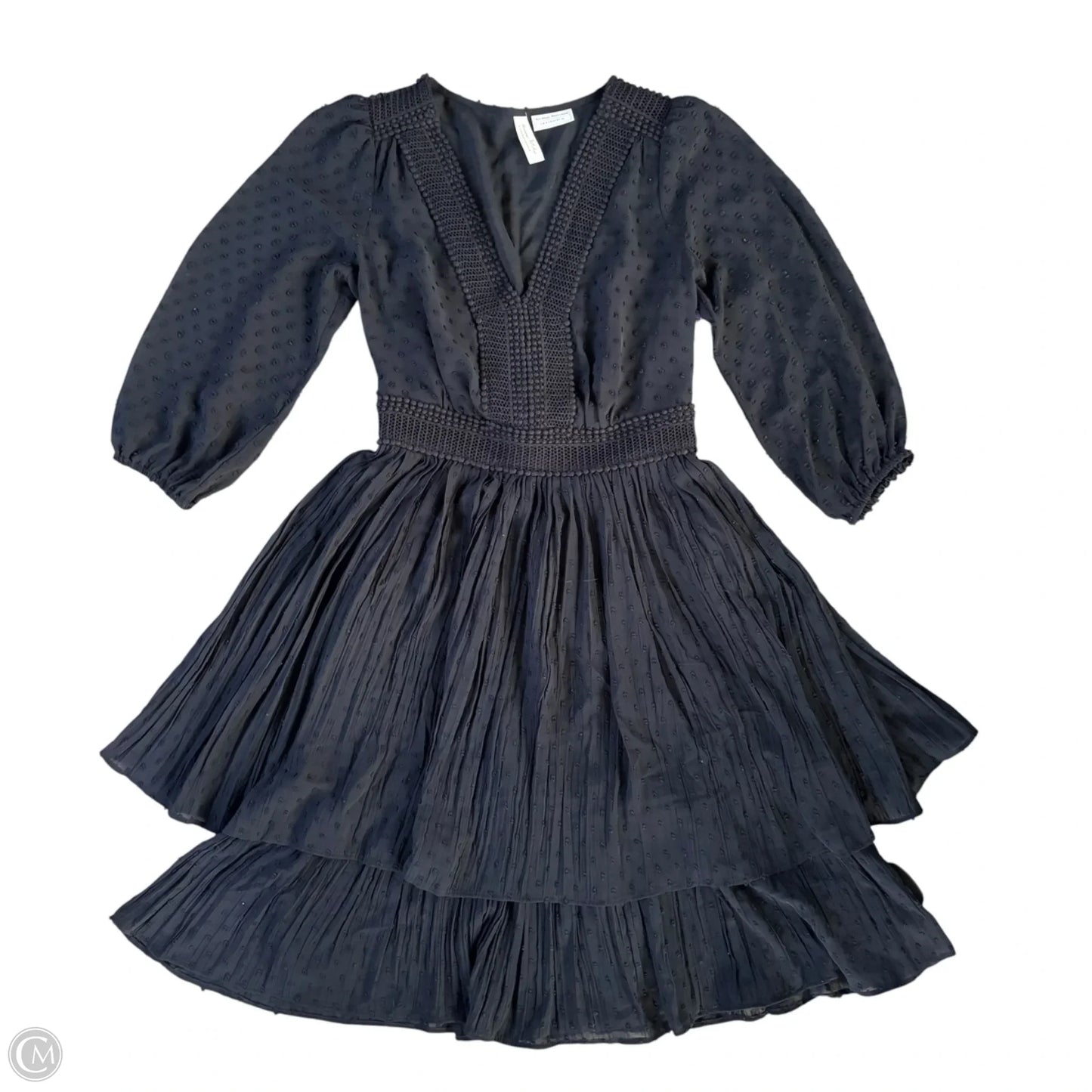 Dress Casual Midi By Anthropologie In Black, Size: Xs