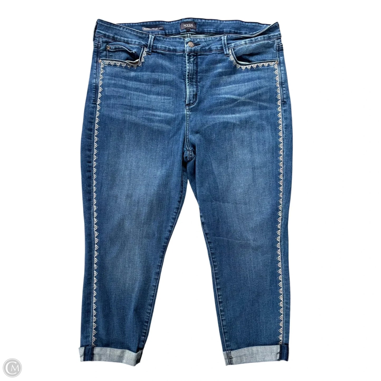 Jeans Cropped By Not Your Daughters Jeans In Blue Denim, Size: 2x