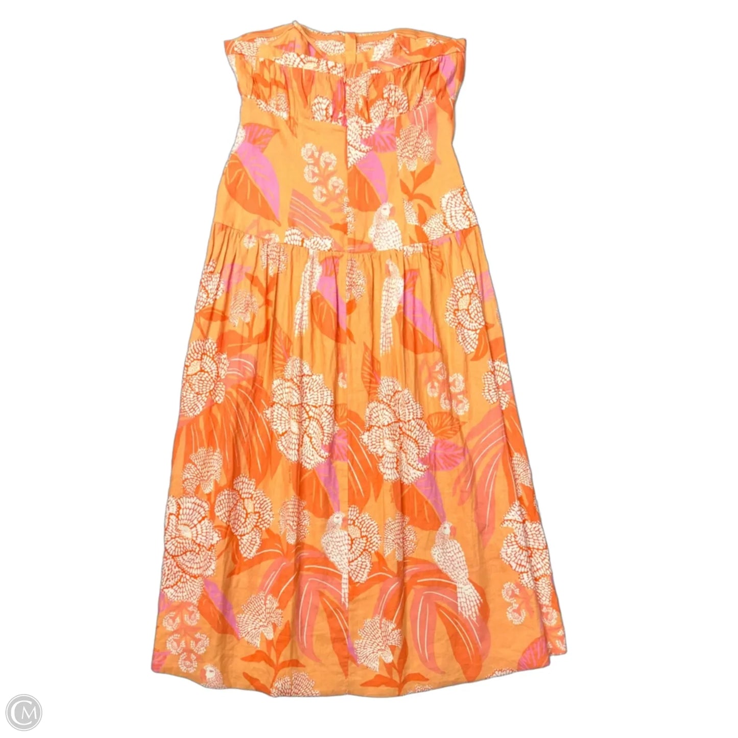 Dress Casual Maxi By Farm Rio In Orange & White, Size: L