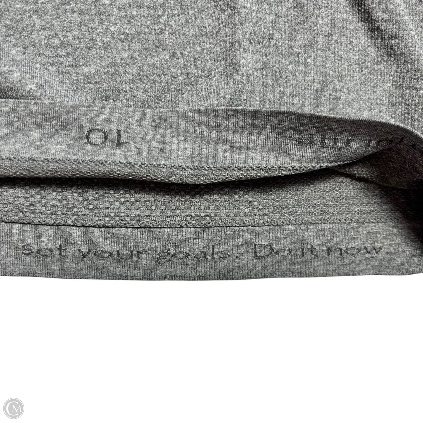 Athletic Top Long Sleeve Crewneck By Lululemon In Grey, Size: S