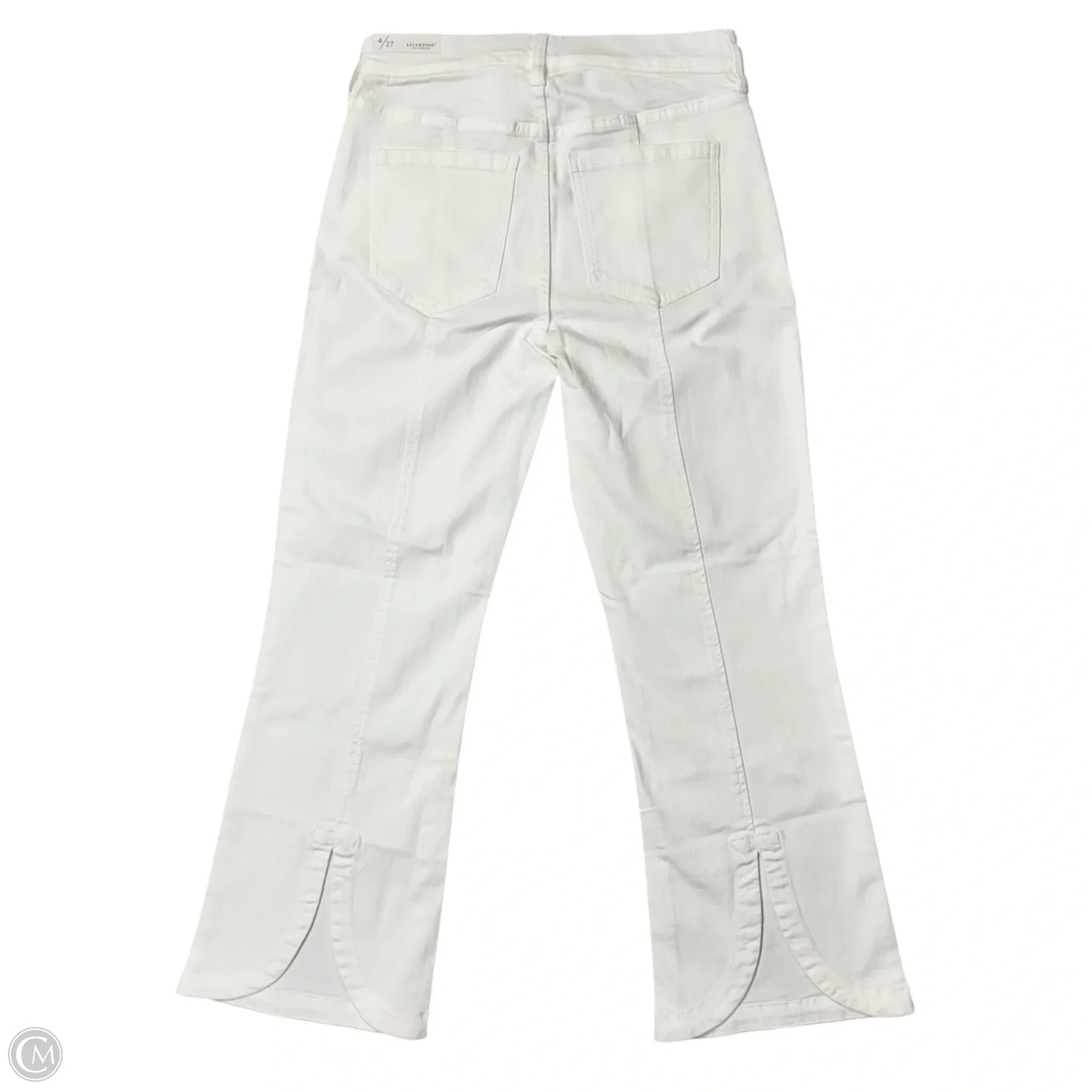Jeans Boot Cut By Liverpool In White Denim, Size: 4