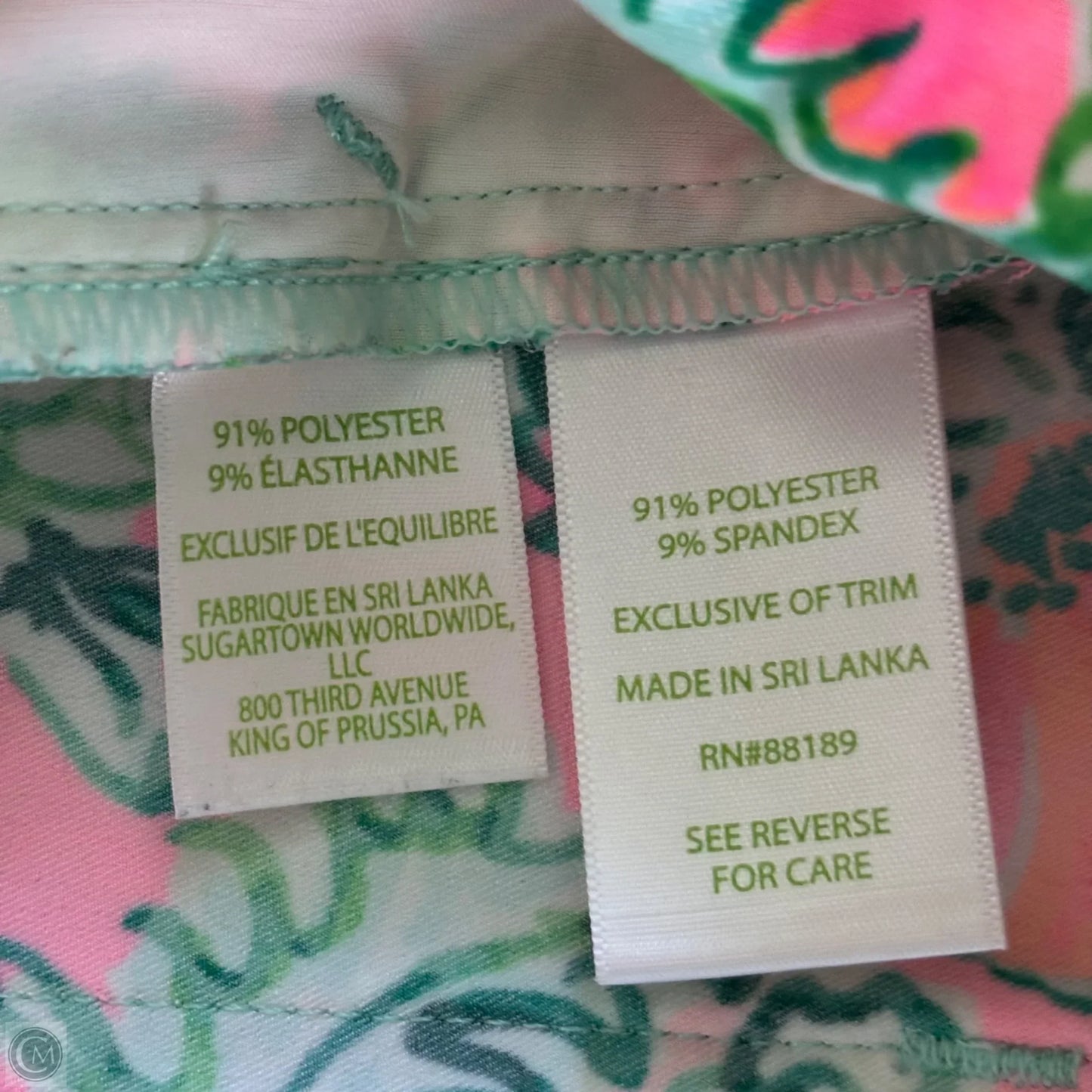 Pants Designer By Lilly Pulitzer In Green & Pink, Size: M