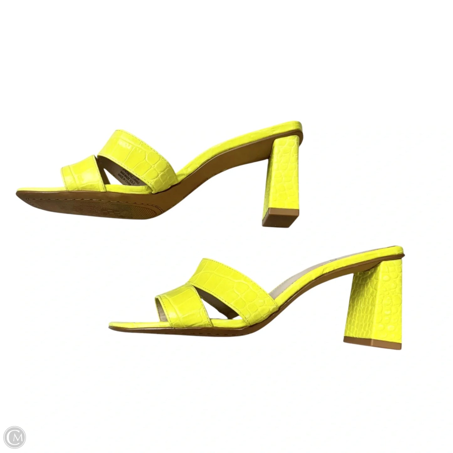Sandals Heels Block By Vince Camuto In Yellow, Size: 6