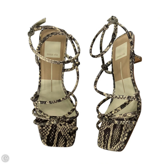Sandals Heels Kitten By Dolce Vita In Snakeskin Print, Size: 6.5