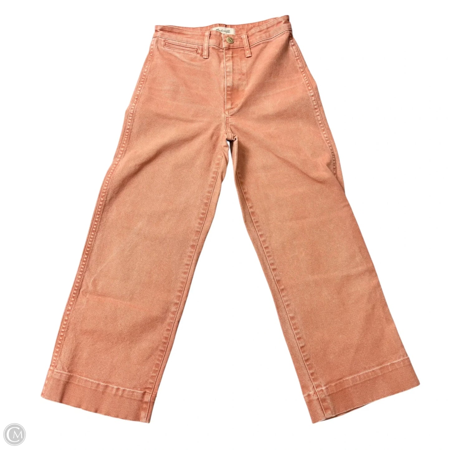 Jeans Cropped By Madewell In Orange Denim, Size: 0