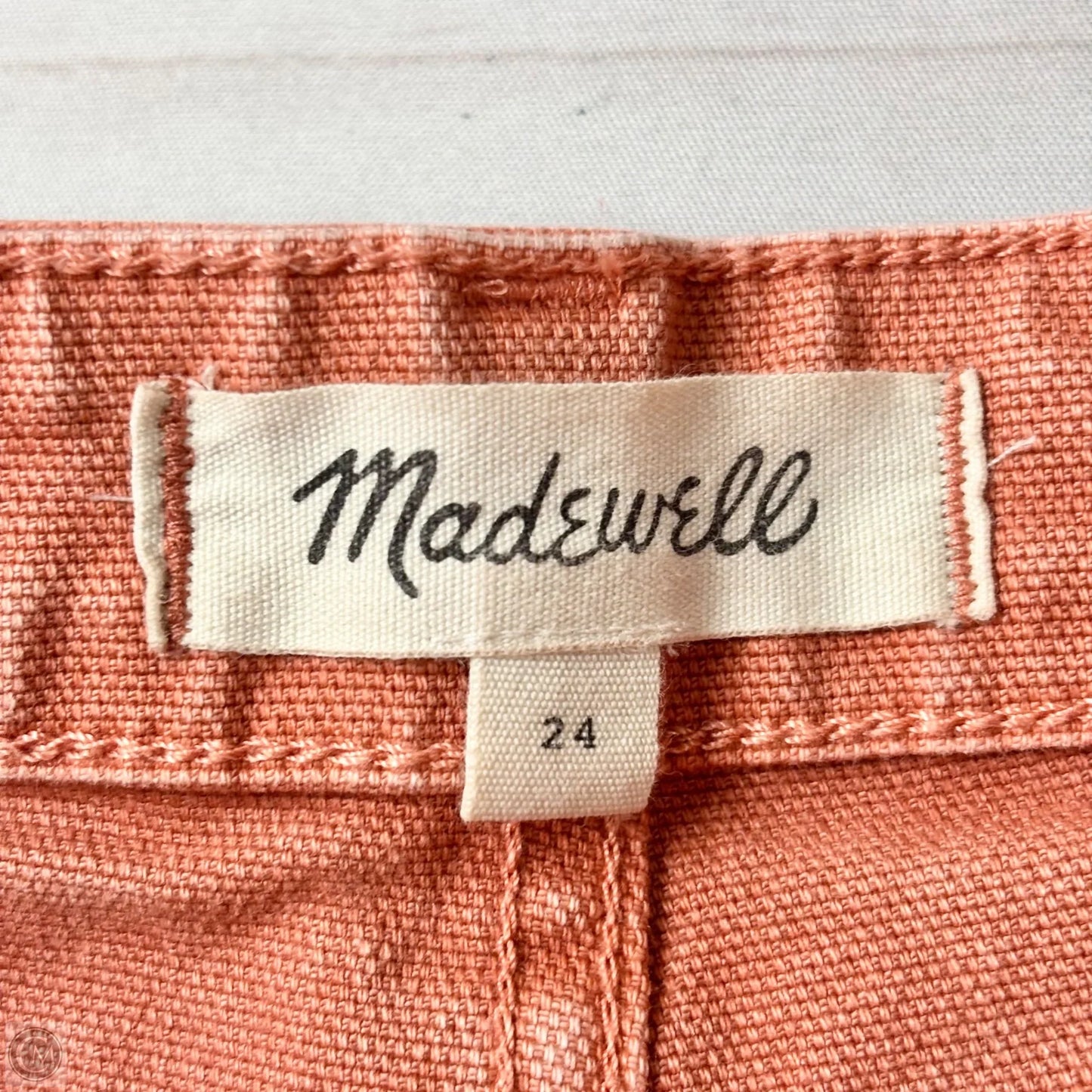 Jeans Cropped By Madewell In Orange Denim, Size: 0