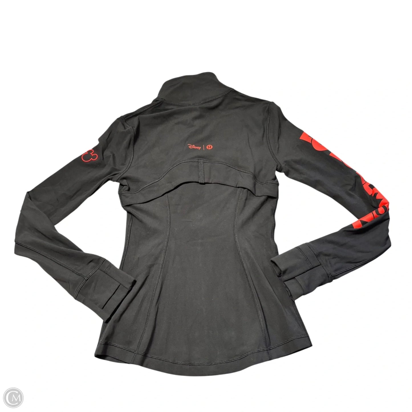 Athletic Jacket By Lululemon In Black & Red, Size: S