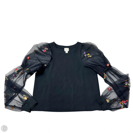 Top Long Sleeve By Maeve In Black, Size: S