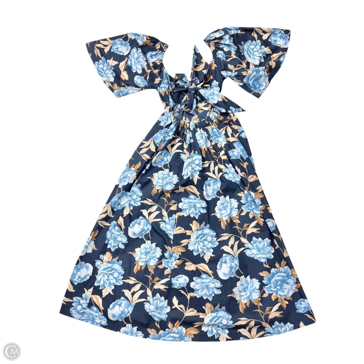 Dress Casual Maxi By Abercrombie And Fitch In Blue & Brown, Size: Xs