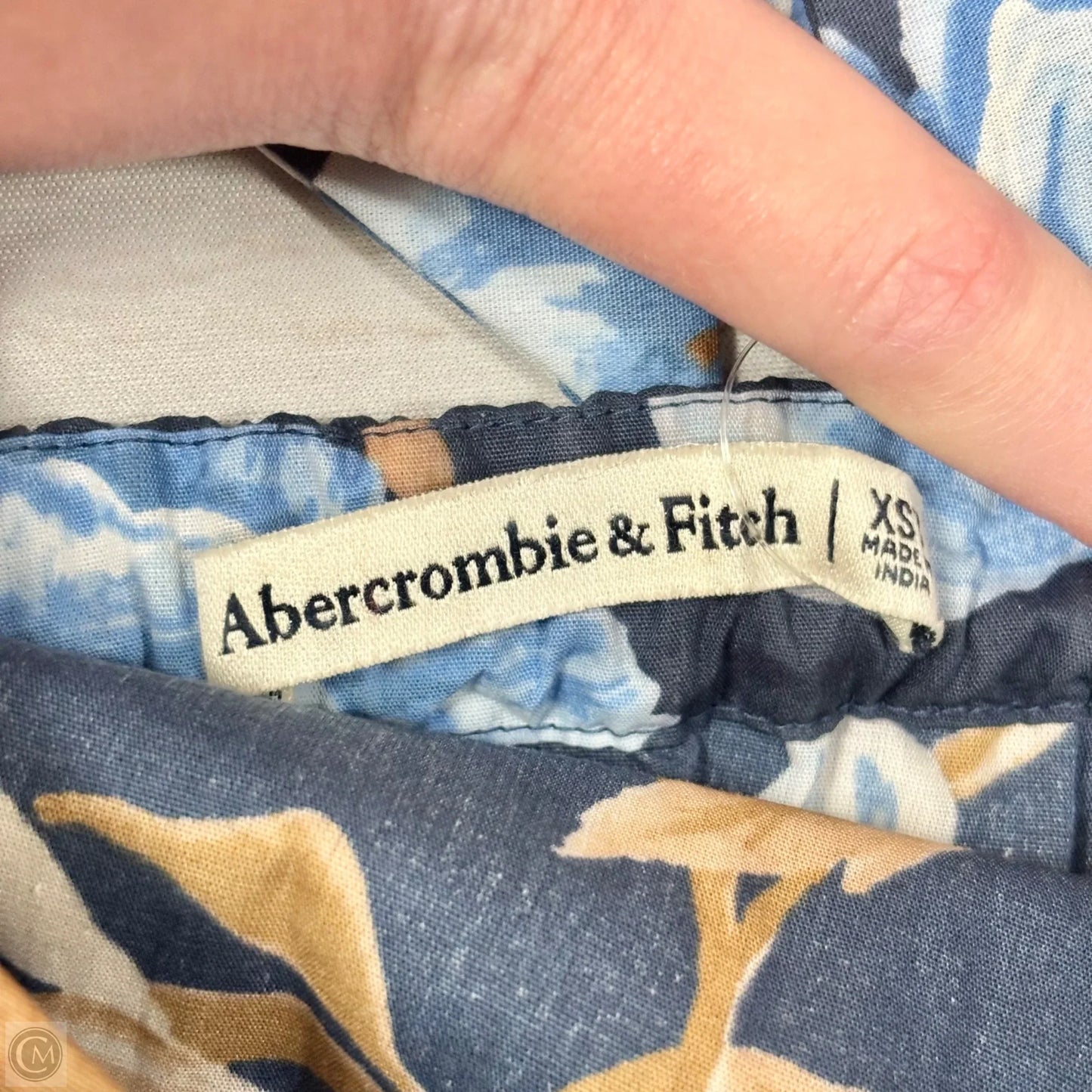 Dress Casual Maxi By Abercrombie And Fitch In Blue & Brown, Size: Xs