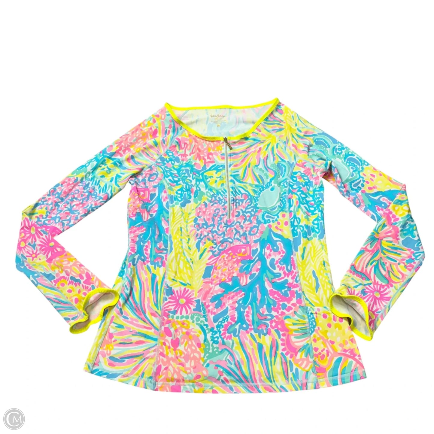 Swimsuit Designer By Lilly Pulitzer In Blue & Yellow, Size: L