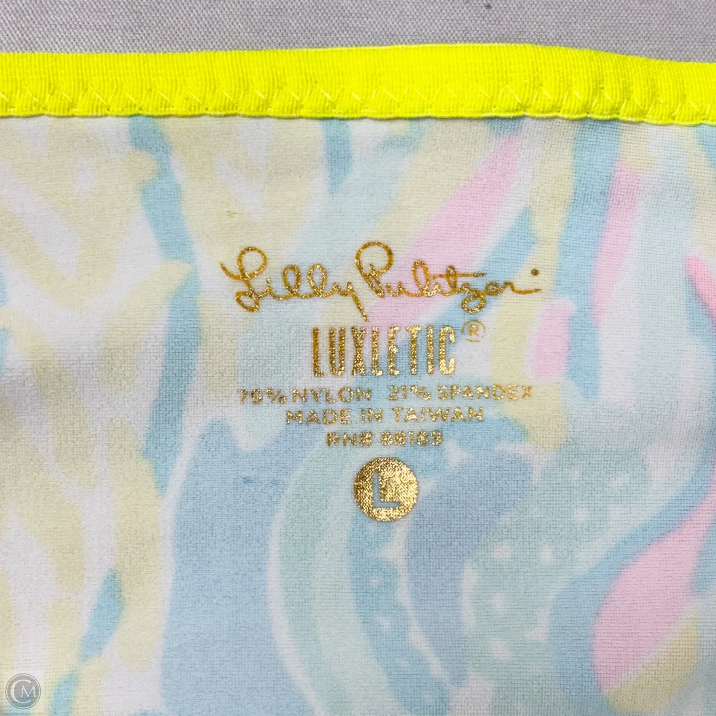 Swimsuit Designer By Lilly Pulitzer In Blue & Yellow, Size: L