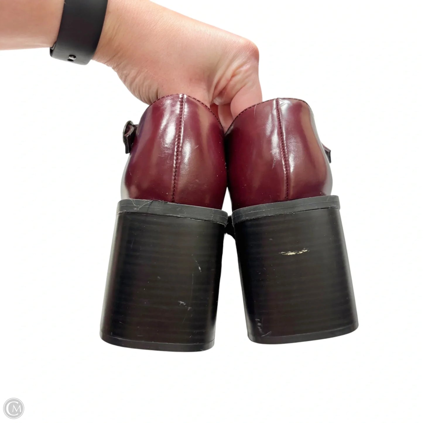 Shoes Heels Block By Seychelles In Maroon, Size: 10
