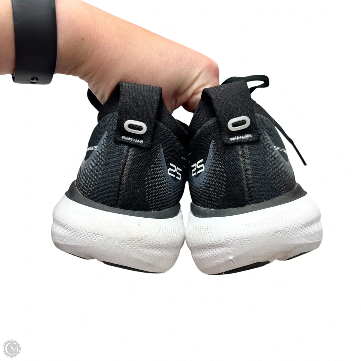 Shoes Athletic By Asics In Black & White, Size: 6.5