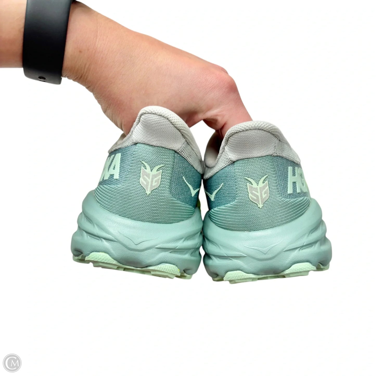 Shoes Athletic By Hoka In Blue & Green, Size: 7.5