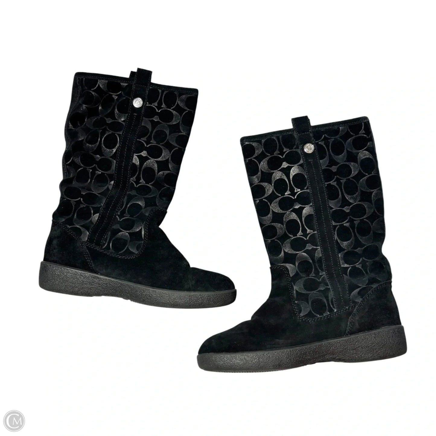 Boots Designer By Coach In Black, Size: 7.5