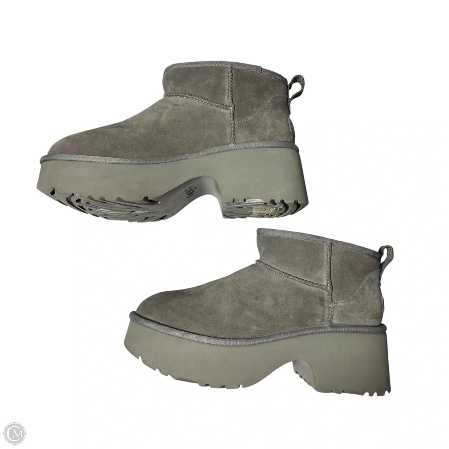Boots Designer By Ugg In Grey, Size: 11