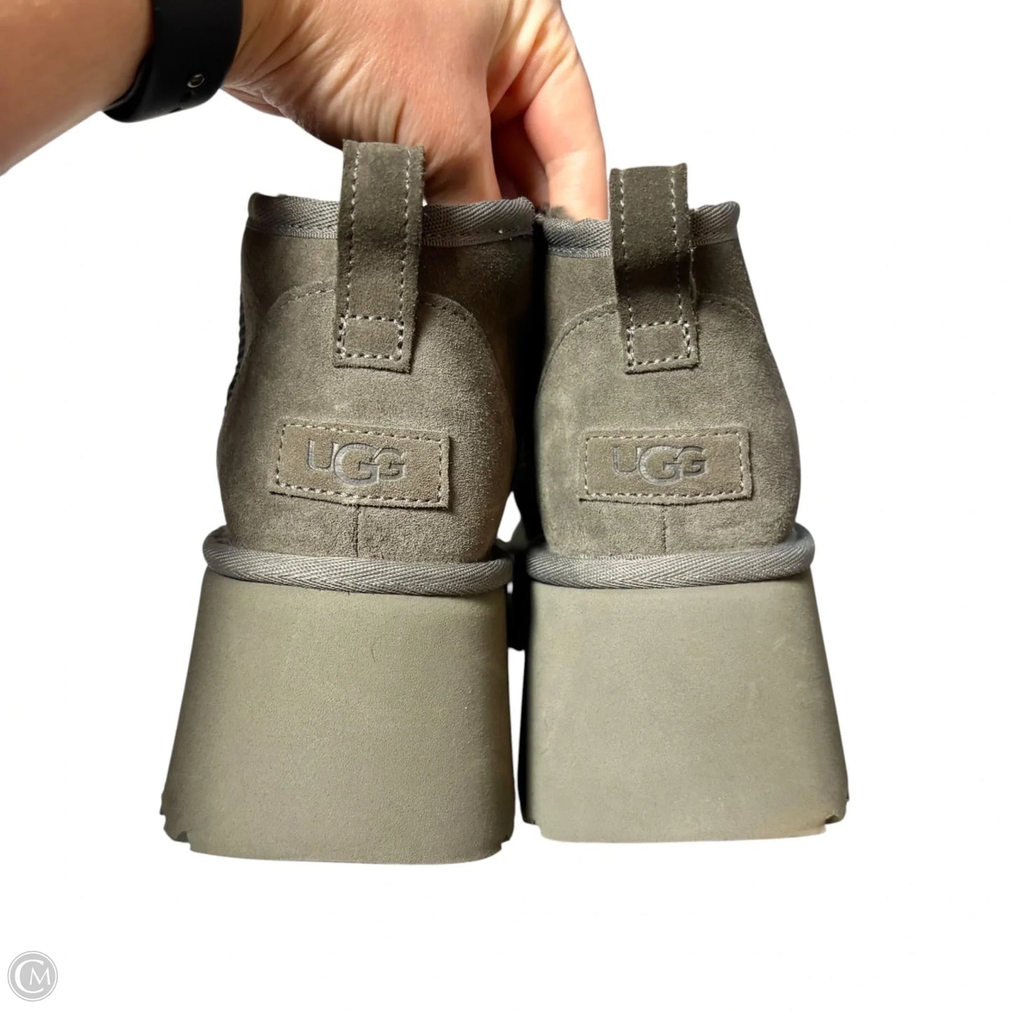 Boots Designer By Ugg In Grey, Size: 11