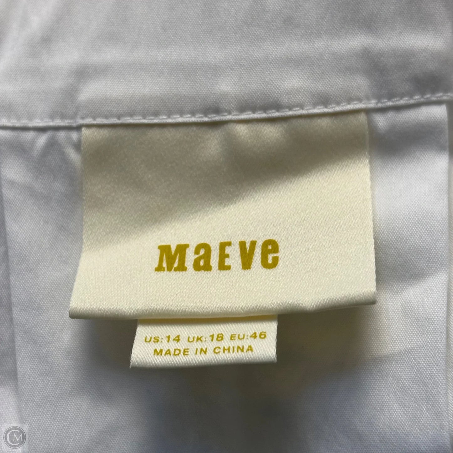Top Long Sleeve By Maeve In White, Size: L
