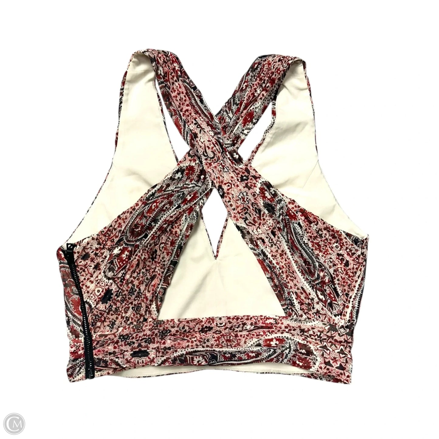 Top Sleeveless Designer By Alice + Olivia In Pink & White, Size: Xs