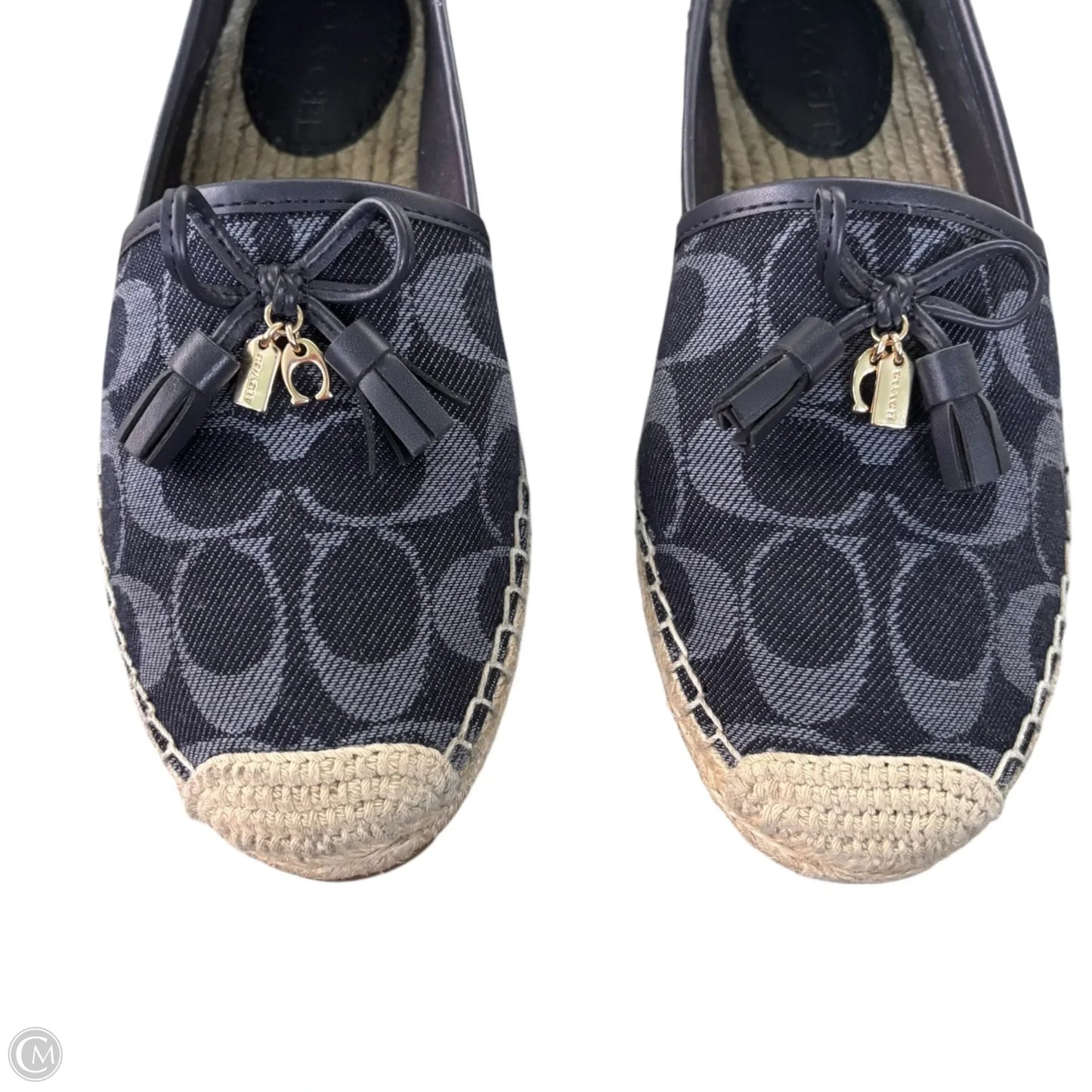 Shoes Designer By Coach In Blue & Tan, Size: 7