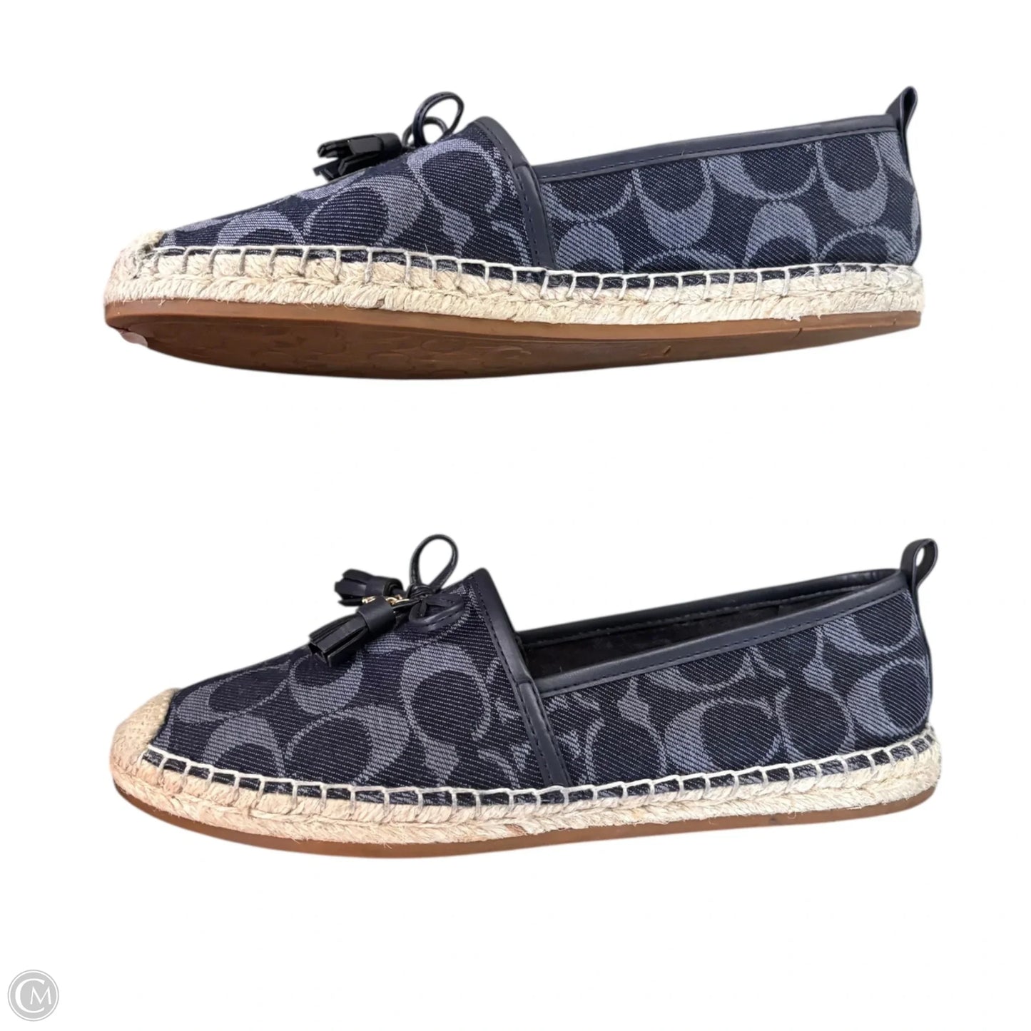 Shoes Designer By Coach In Blue & Tan, Size: 7